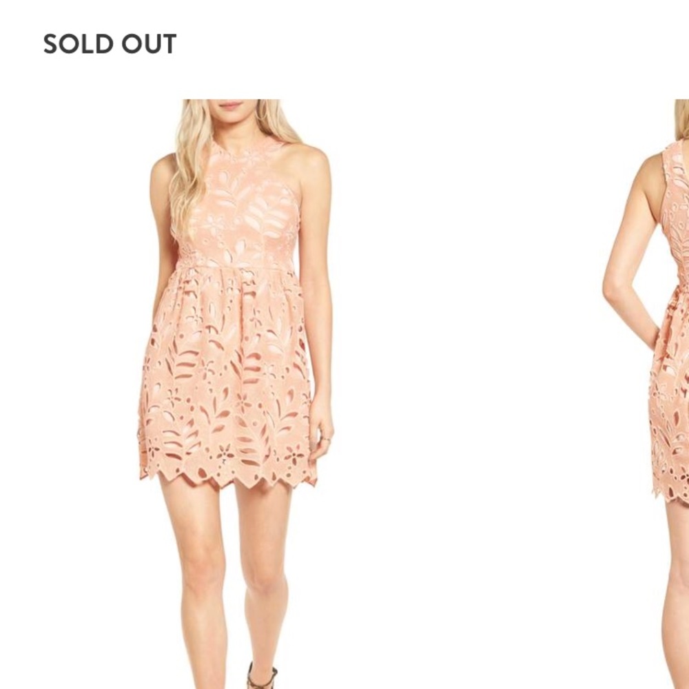 Nordstrom - Dee Elly Floral Eyelet Pink Dress